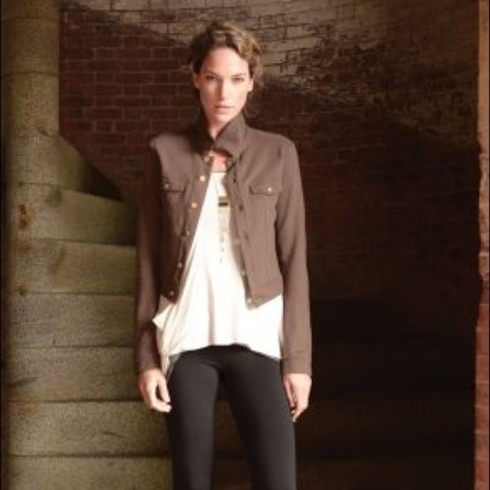 Synergy brown jacket with organic cotton